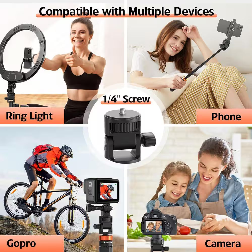 70-Extendable Phone Tripod Stand with Wireless Remote and Phone Holder Compatible with Cameras and Phones