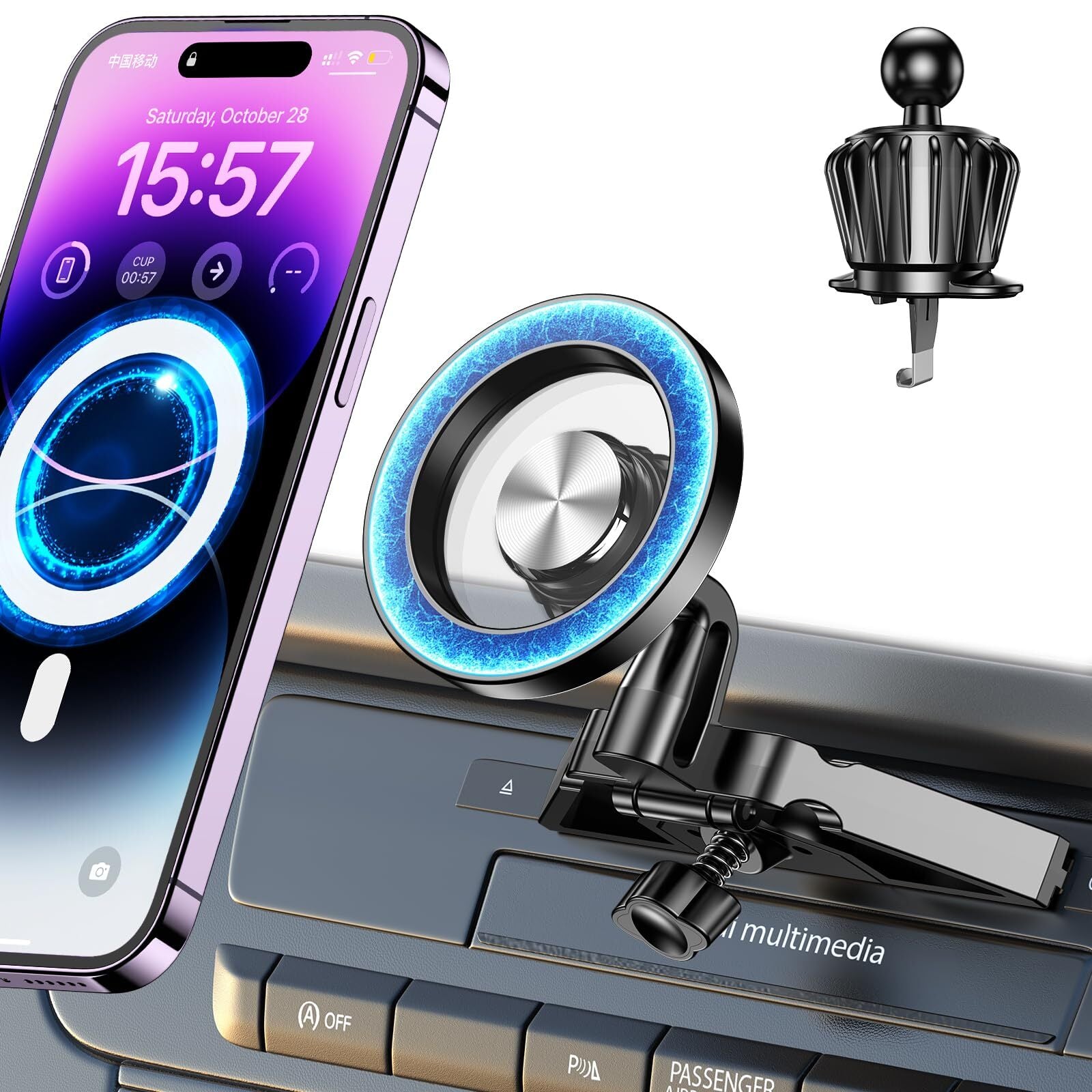 For Magsafe Car Mount CD Slot【Strong Magnet】Magneti
