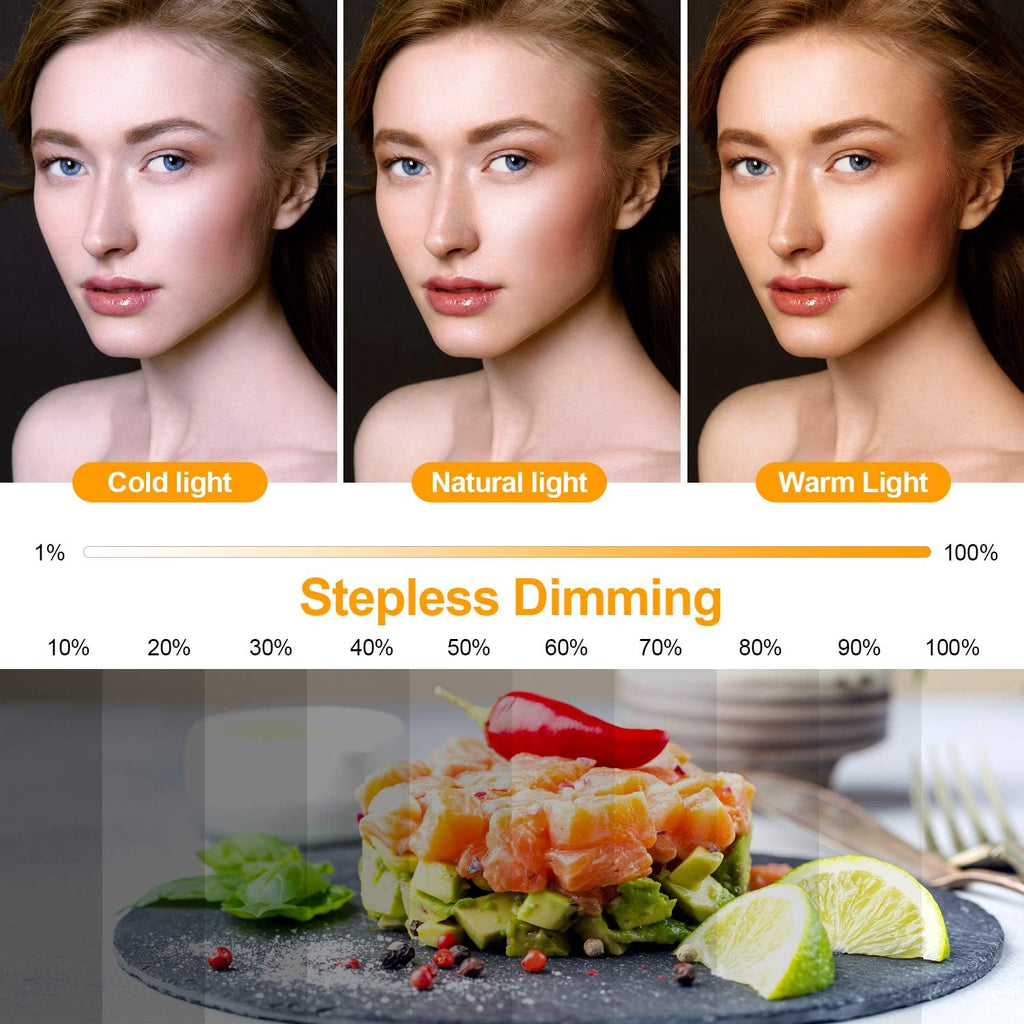 18" Ring Light with Tripod Stand, Dimmable LED, Wireless Remote, Phone Holder for Live Stream/Makeup, Youtube Video/Photography/Tiktok