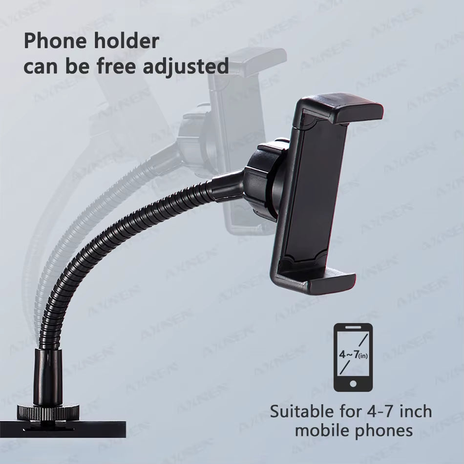 10Inch LED Ring Light Kit with 61Inch Telescopic Tripod Adjustable Studio Lighting for Selfie Photography Video Streaming Holder