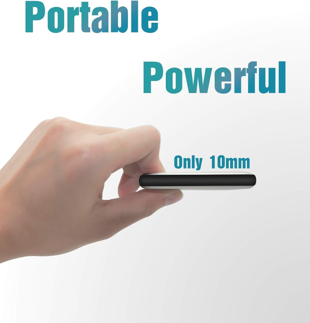 10000Mah Cell Phone External Battery Pack, Ultra Slim Portable Charger Power Bank, PD & QC 3.0 Fast Charging Phone Charger Bank(18W), Compatible with Iphone, Samsung, LG, and More