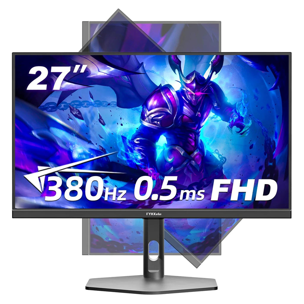 27 Inch 380Hz Gaming Monitor 0.5Ms IPS FHD 1920*1080 16:9 VESA Ergonomic Design Ultra-Fast Refresh Rate Smooth Gameplay HD2.0/DP1.4 Adjustable Speaker Computer Monitors