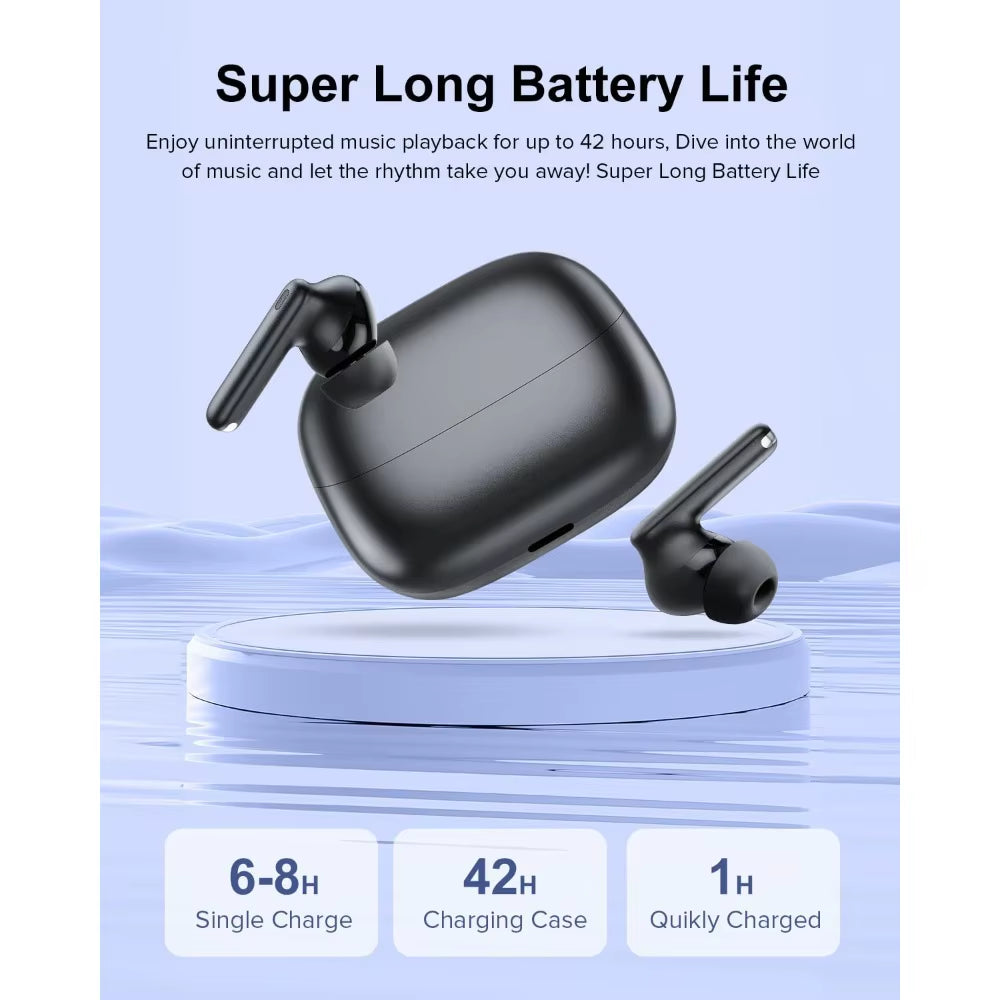 ‌Bluetooth 5.3 Earbuds, 42H Playtime, Hifi Stereo, Noise Cancelling, IPX7 Waterproof, LED Display for Ios/Android