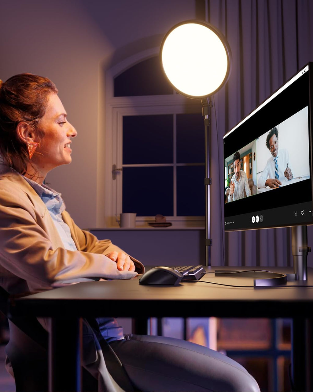 Ring Light with 72" Tripod Stand and Phone Holder, 6500K Full-Screen Selfie Ring Light for Makeup Barber Video Recording, Photography Lighting, Ring Light Tripod for Iphone Phone with Remote