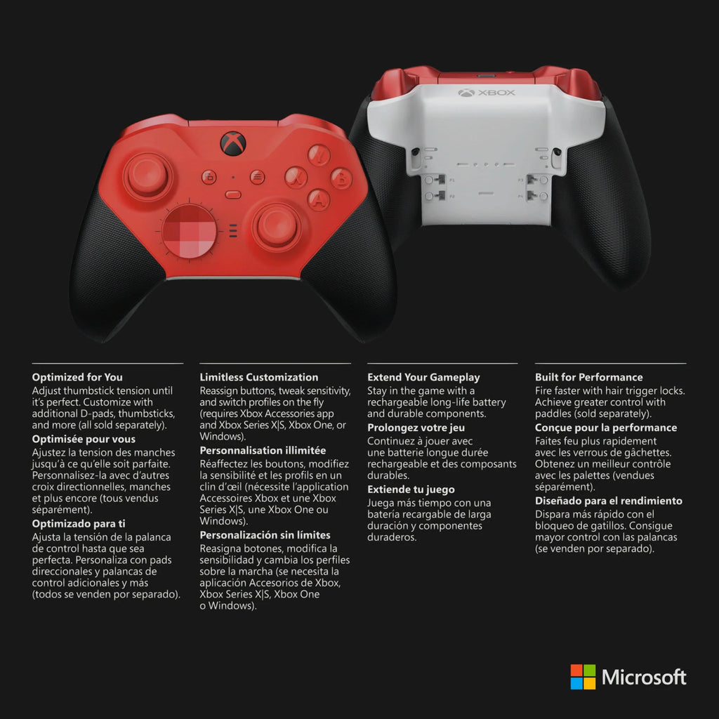 Elite Series 2 Core Wireless Controller - Red/Black
