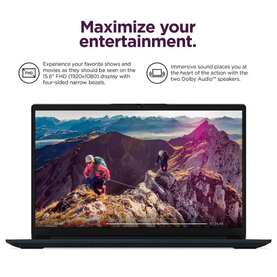 Ideapad 1 15.6" Full HD Laptop, AMD Ryzen 3 7320U, 4GB RAM, 128GB SSD, Win 11 Home in S Mode 82VG00R2US