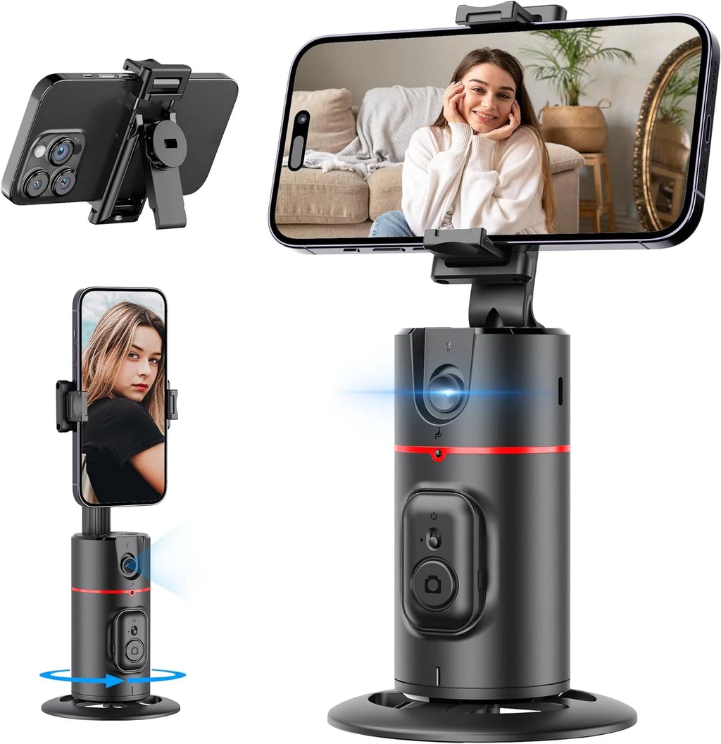 Innotech Sc Auto Face Tracking Tripod 360 Rotating Tripod, Both Auto or Manual Moving Control, Smart Cameraman Shooting for Video, Vlog, Live Stream