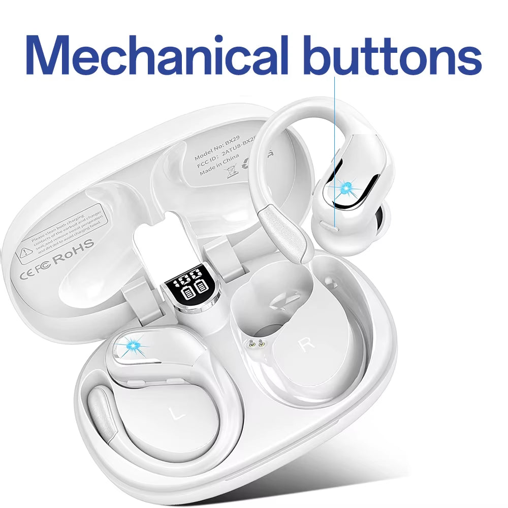 Wireless Earbuds Sport, 75H Playtime Bluetooth 5.4 Headphones with HD ENC Noise Cancelling Mic, Waterproof Bluetooth Headphones