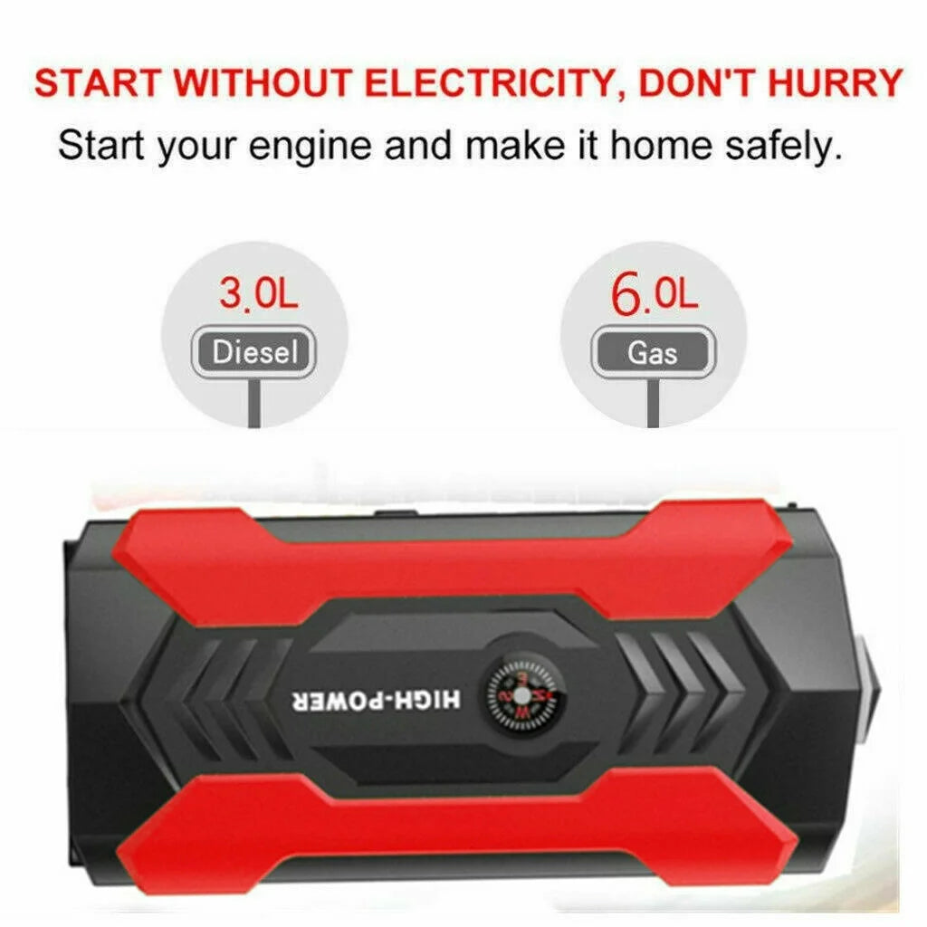LED Flashlight 99800 Mah 12 V Car Jump Starter
