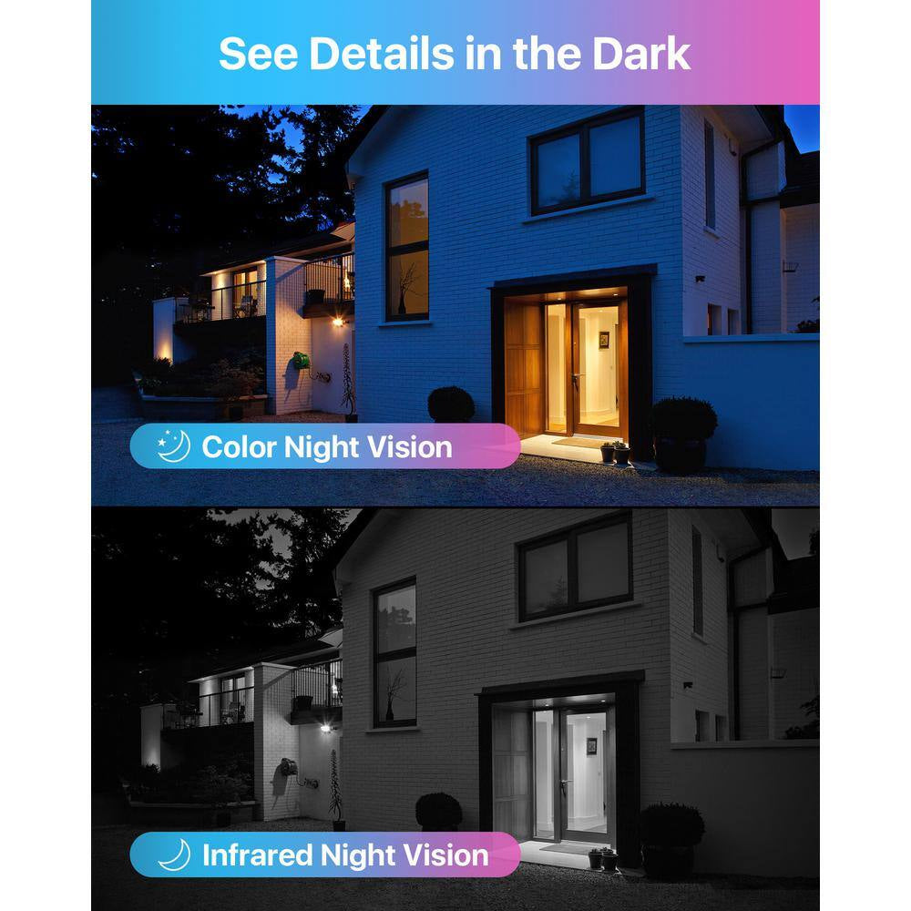 360° PTZ 4MP 2. 5K Wi-Fi Outdoor Wireless Plug in Home Security Camera, AI Person Vehicle Detection, Color Night Vision