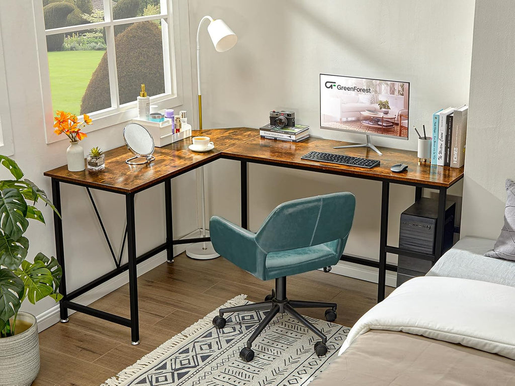 L Shaped Computer Desk with Storage Shelves, 65.7 Inch Modern Long Corner Gaming Desk for Home Office Writing Laptop PC Workstation Space Saving, Brown