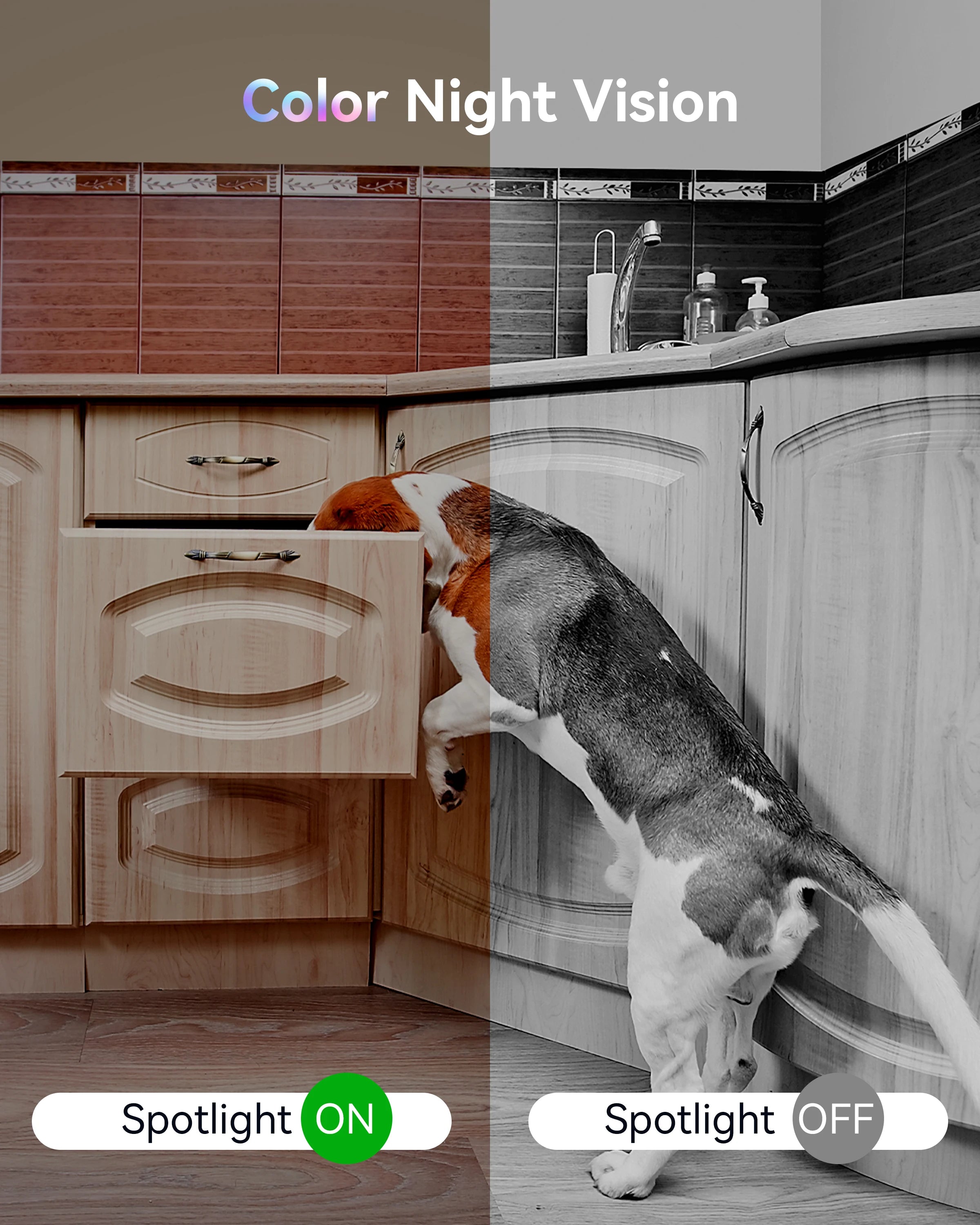 Indoor Security Camera 2K, Home Security Camera for Dog/Baby Monitor/Elder, Security Camera with One-Touch Call, Color N