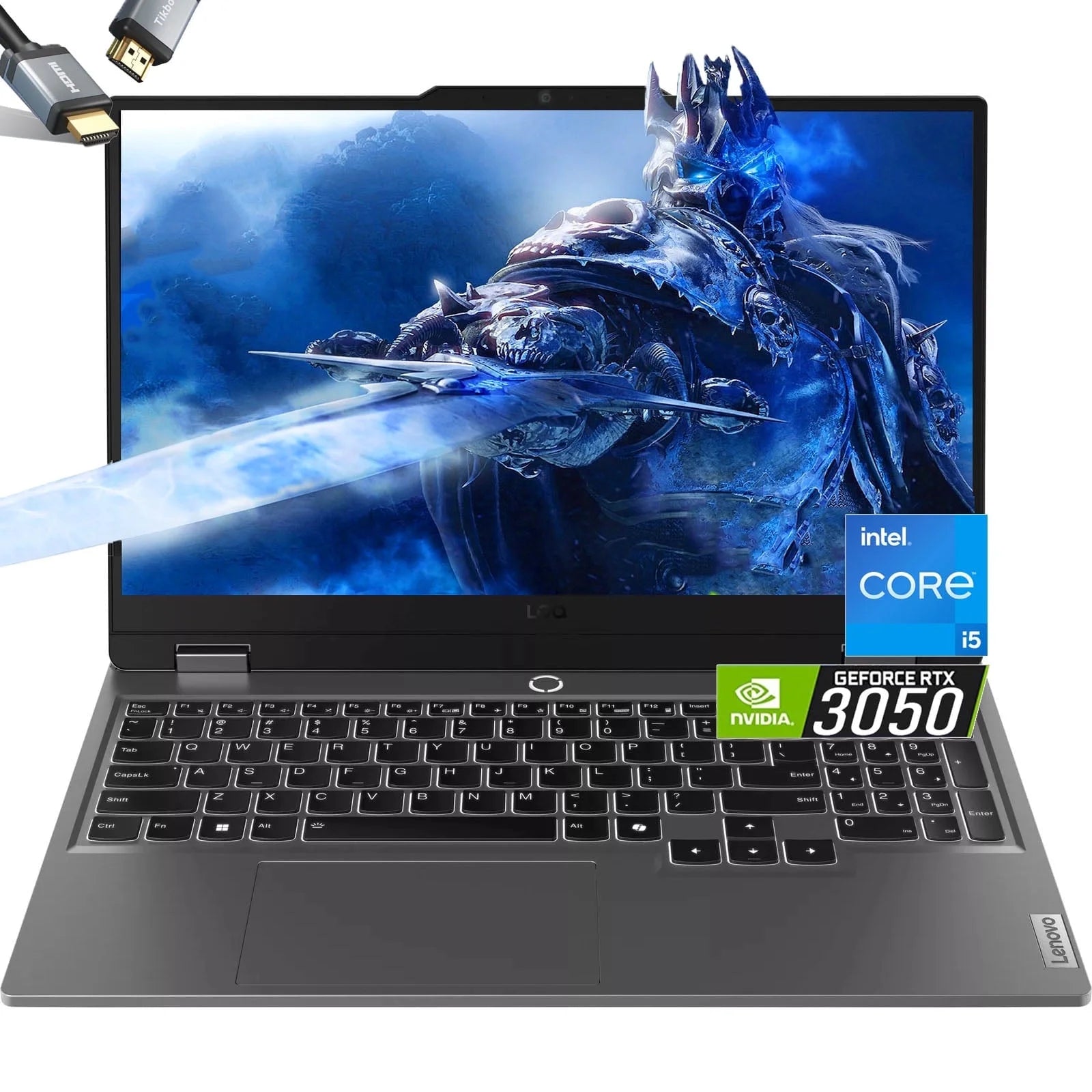 LOQ 15 Gaming Laptop - NVIDIA RTX 3050 - Intel Core I5-12450Hx Beat AMD Ryzen 7 4800H - 15.6" FHD Display 144Hz - 32GB RAM -1TB Pcie SSD -Backlit Keyboard - Windows 11 - G-SYNC