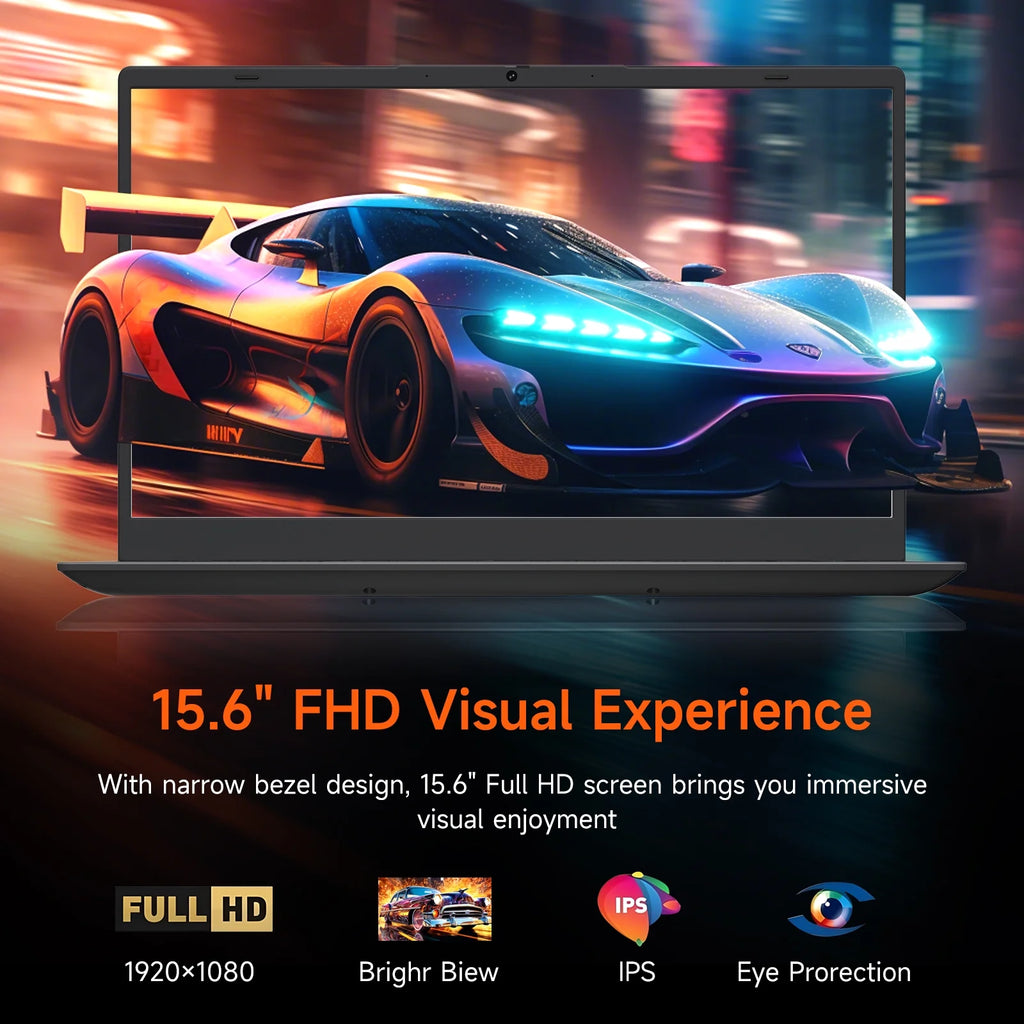 15.6" Windows 11 Laptop, Dual 8GB RAM, 512GB SSD, AMD 3020E with 2 Cores up to 2.6Ghz, Office 2024, 1920X1080 Display Wifi5 BT5.0 for Student, Home Office, Business