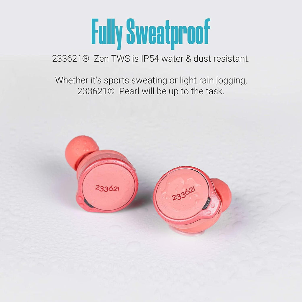 Zen True Wireless Bluetooth Earbuds Hybrid Active Noise-Canceling Headphones Touch Control with Wireless Charging Case Built-In Microphone IPX4 Waterproof Bluetooth 5.0 Earphones (Pink)