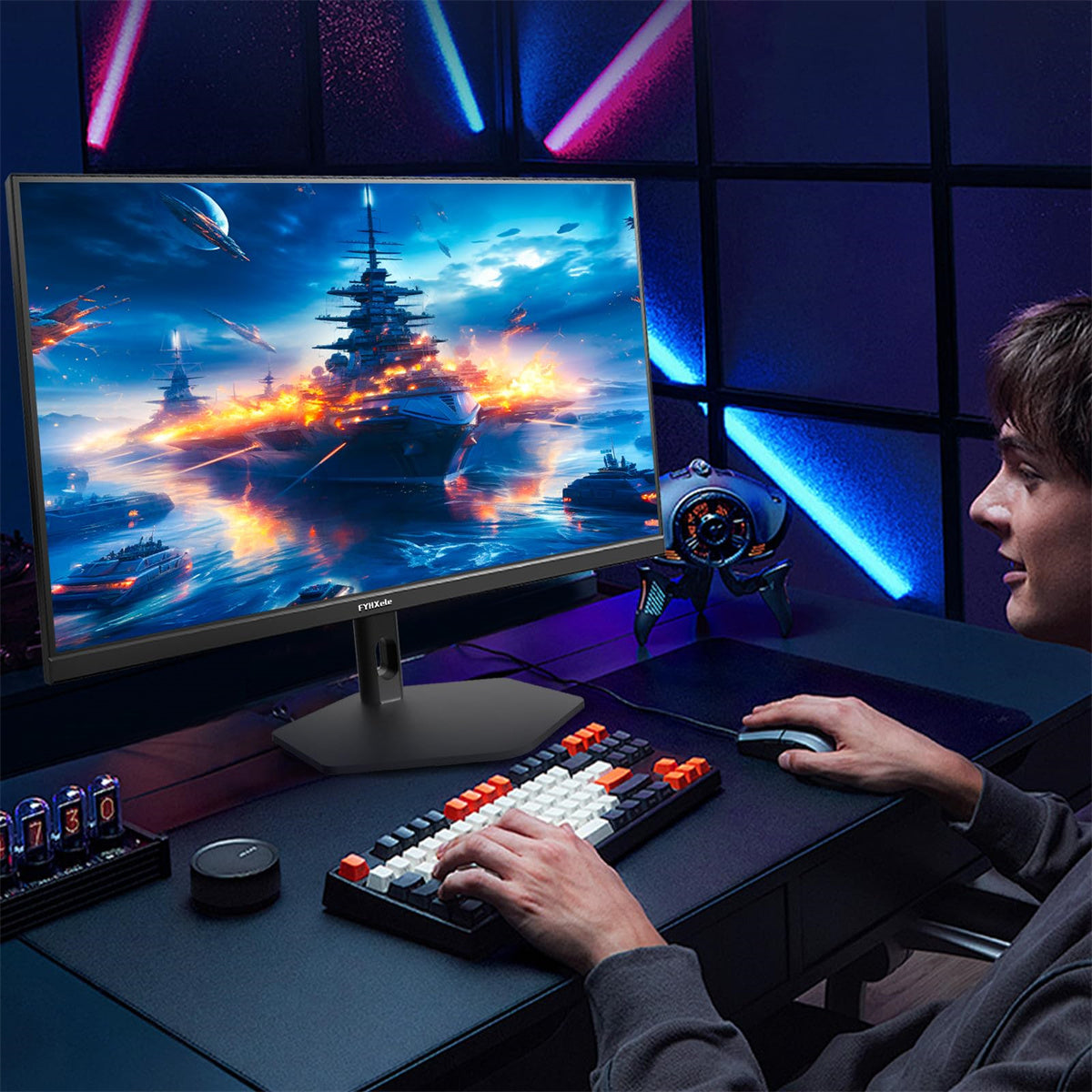 FY27QHR 27 Inch 2K 300Hz Gaming Monitor Matte 0.8Ms IPS RGB 16:9 VESA 100*100Mm Adjustable Speaker Integrated Freesync Premium DP1.4 HDMI2.0 Computer Monitors