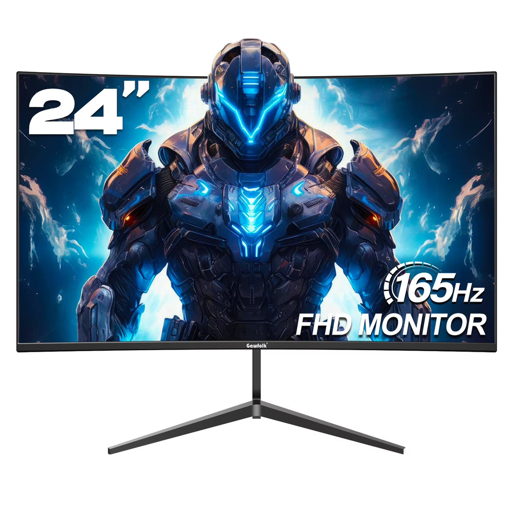 Gaming Monitor 24 Inch 144Hz/165Hz, Computer Monitor FHD 1080P LED VA Display, Ultra-Thin Frameless Screen PC Monitor HDMI DP, Black