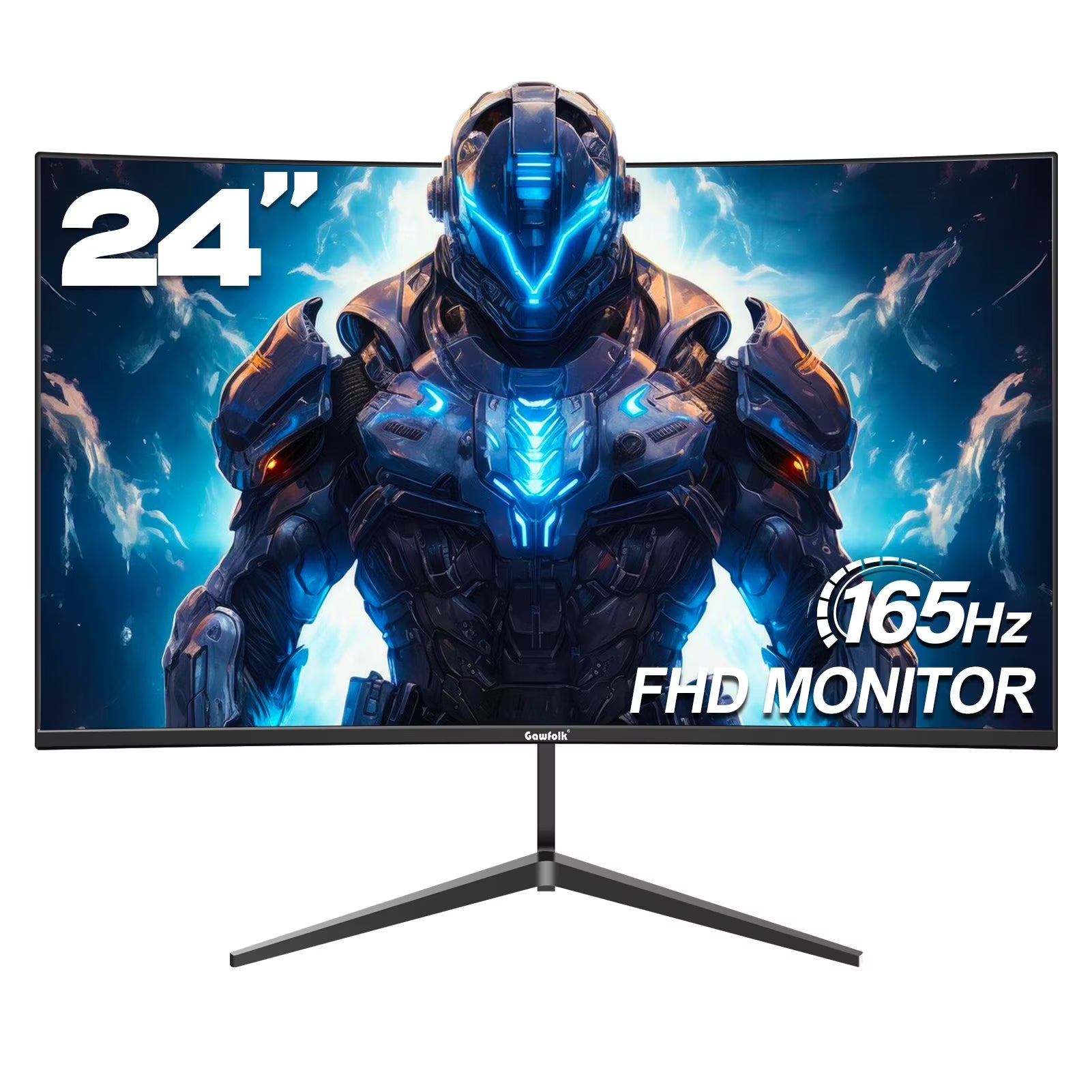 Gaming Monitor 24 Inch 144Hz/165Hz, Computer Monitor FHD 1080P LED VA Display, Ultra-Thin Frameless Screen PC Monitor HDMI DP, Black