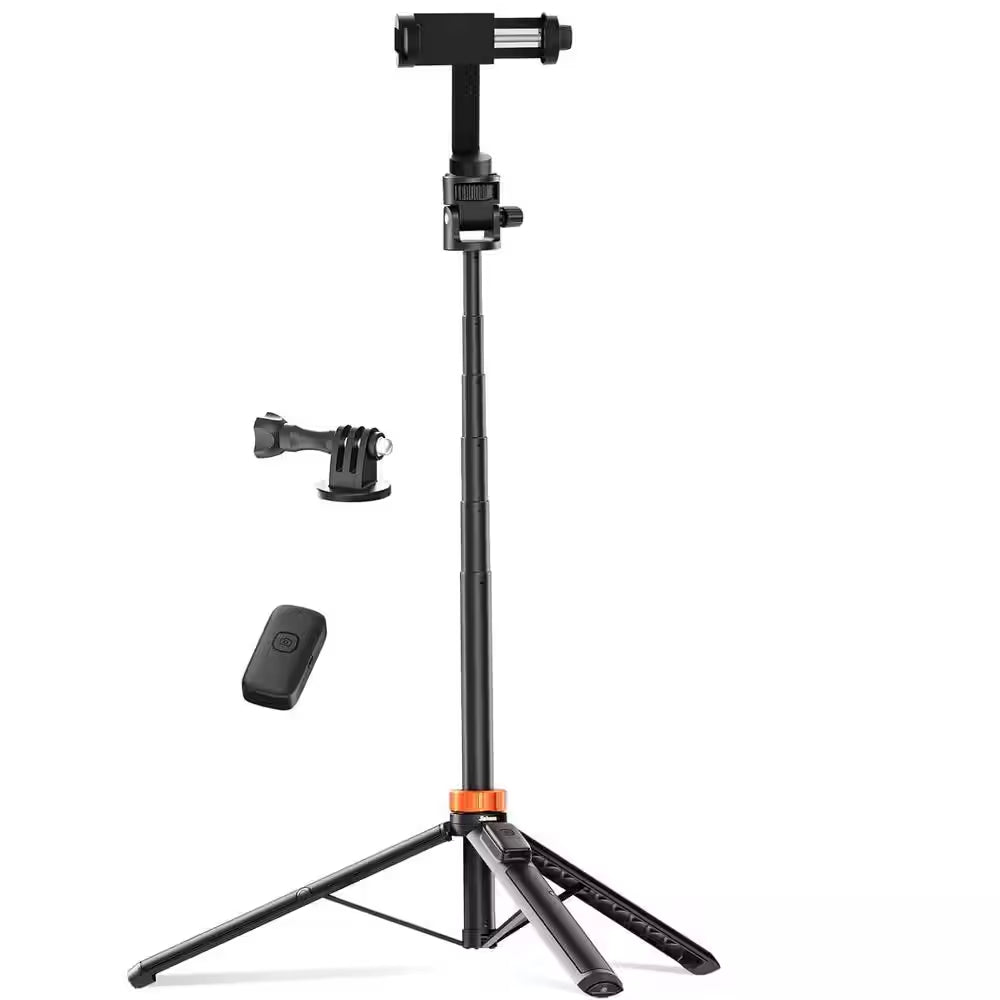 70-Extendable Phone Tripod Stand with Wireless Remote and Phone Holder Compatible with Cameras and Phones