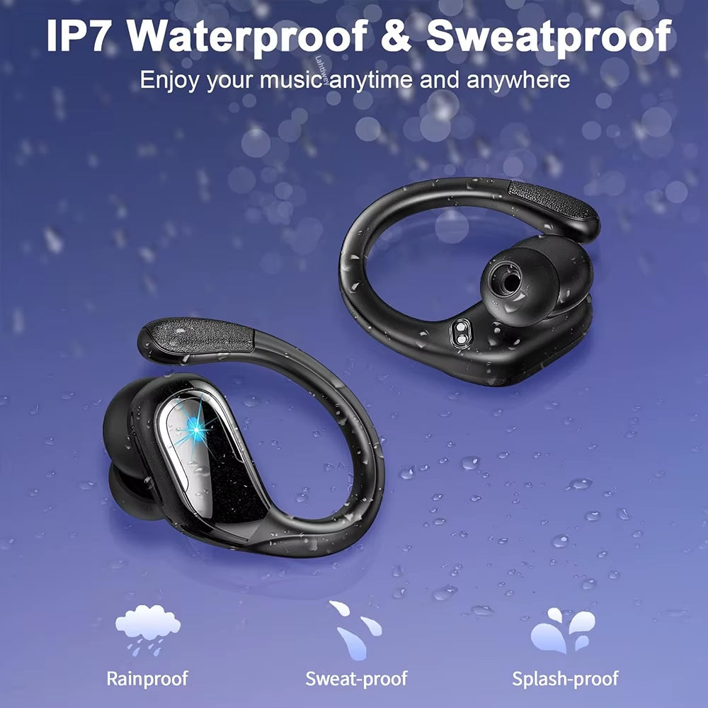 Wireless Earbuds Sport, 75H Playtime Bluetooth 5.4 Headphones with HD ENC Noise Cancelling Mic, Waterproof Bluetooth Headphones
