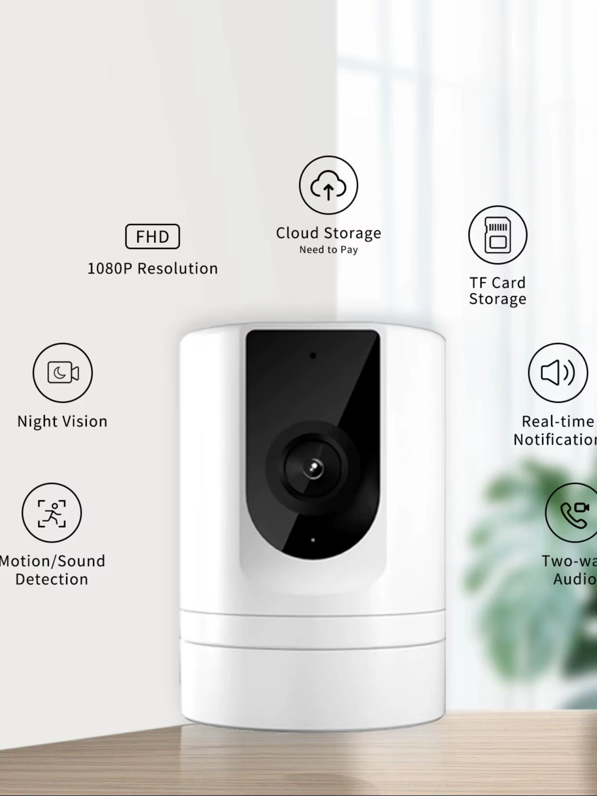 Pet Camera ,Security Camera Indoor,Pet Camera with Phone App, ,Security Camera Indoor，Foldable Baby Camera for Home Security