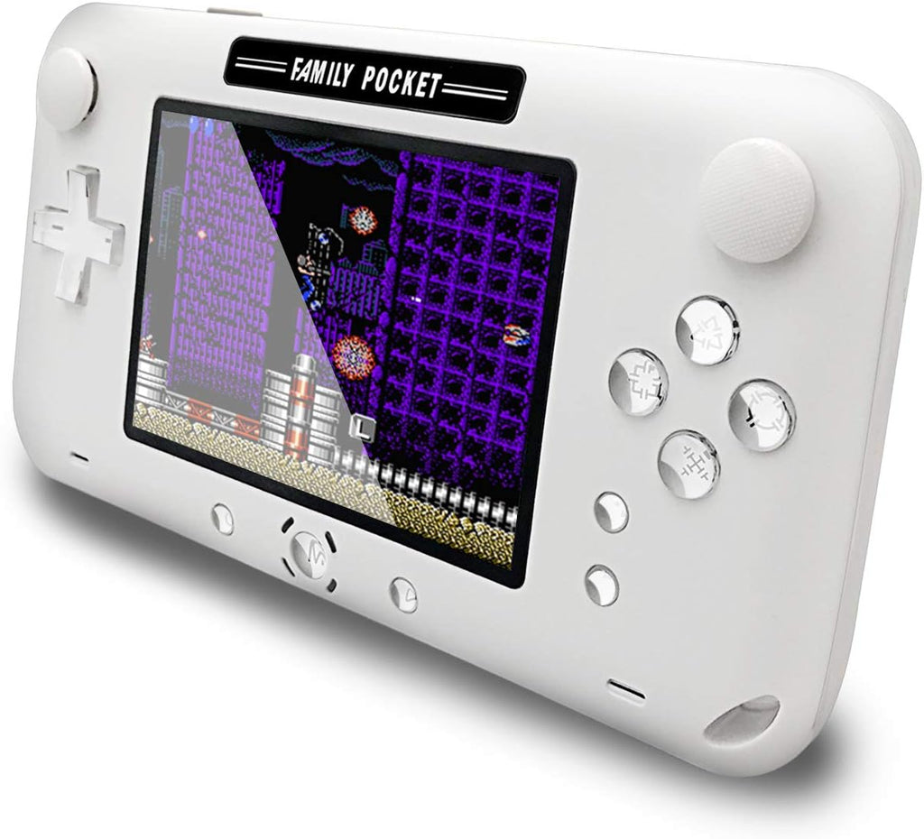 Handheld Games for Kids, Built-In 500 Retro FC Video Games 4 Inch Portable Video Games Player Support TV/AV Output & Two Player, Best Kids Electronic Gift Toys for Boys Ages 4-12 (White)